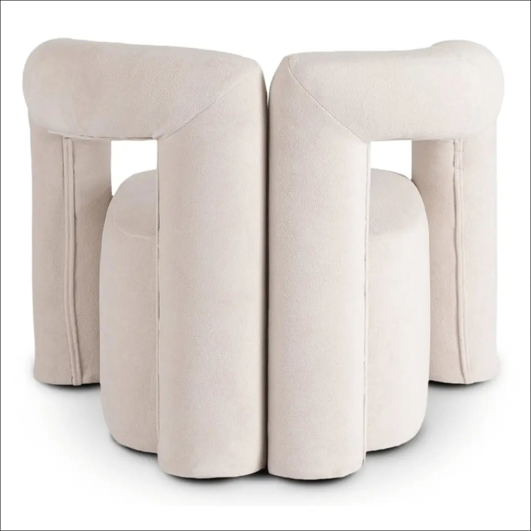 Fotelis su buklė audinio audiniu kreminės spalvos / pilkos TE852 - €289 Save 15% __label:Pristatymas 5-14 d.d., elite,
