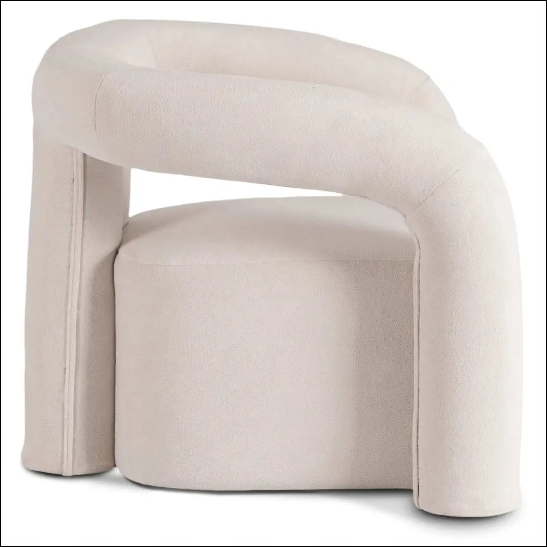 Fotelis su buklė audinio audiniu kreminės spalvos / pilkos TE852 - €289 Save 15% __label:Pristatymas 5-14 d.d., elite,