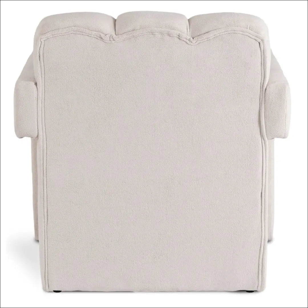 Fotelis su buklė audinio audiniu kreminės spalvos / pilkos TE863 - €236 Save 15% __label:Pristatymas 5-14 d.d., elite,