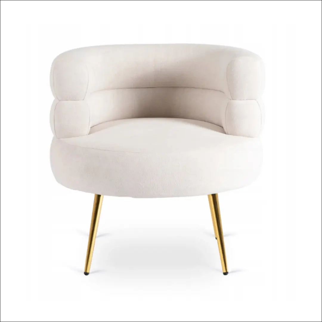 Fotelis su buklė audinio audiniu kreminės spalvos / smėlio TE848 - €197 Save 15% 100-200, __label:Pristatymas 5-14