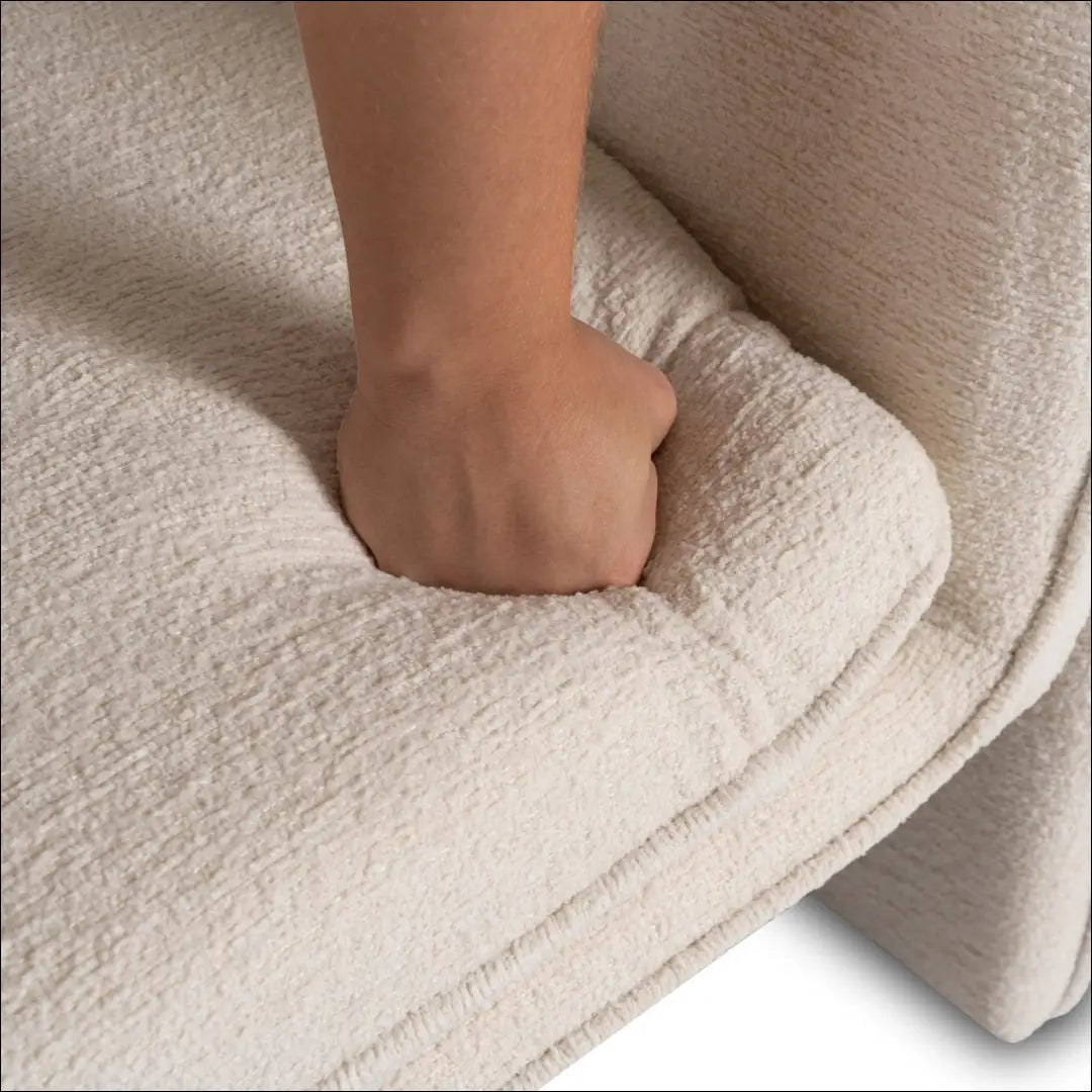 Fotelis su buklė audinio audiniu kreminės spalvos TE860 - €277 Save 15% __label:Pristatymas 5-14 d.d., elite, over-200,