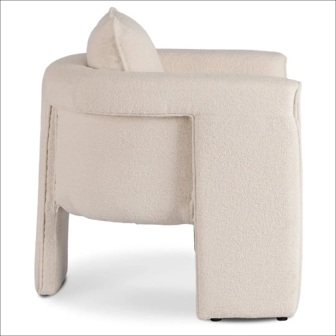 Fotelis su buklė audinio audiniu kreminės spalvos TE860 - €277 Save 15% __label:Pristatymas 5-14 d.d., elite, over-200,