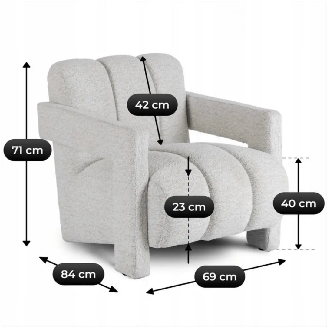 Fotelis su buklė audinio audiniu pilkos spalvos TE862 - €236 Save 15% __label:Pristatymas 5-14 d.d., elite, over-200,