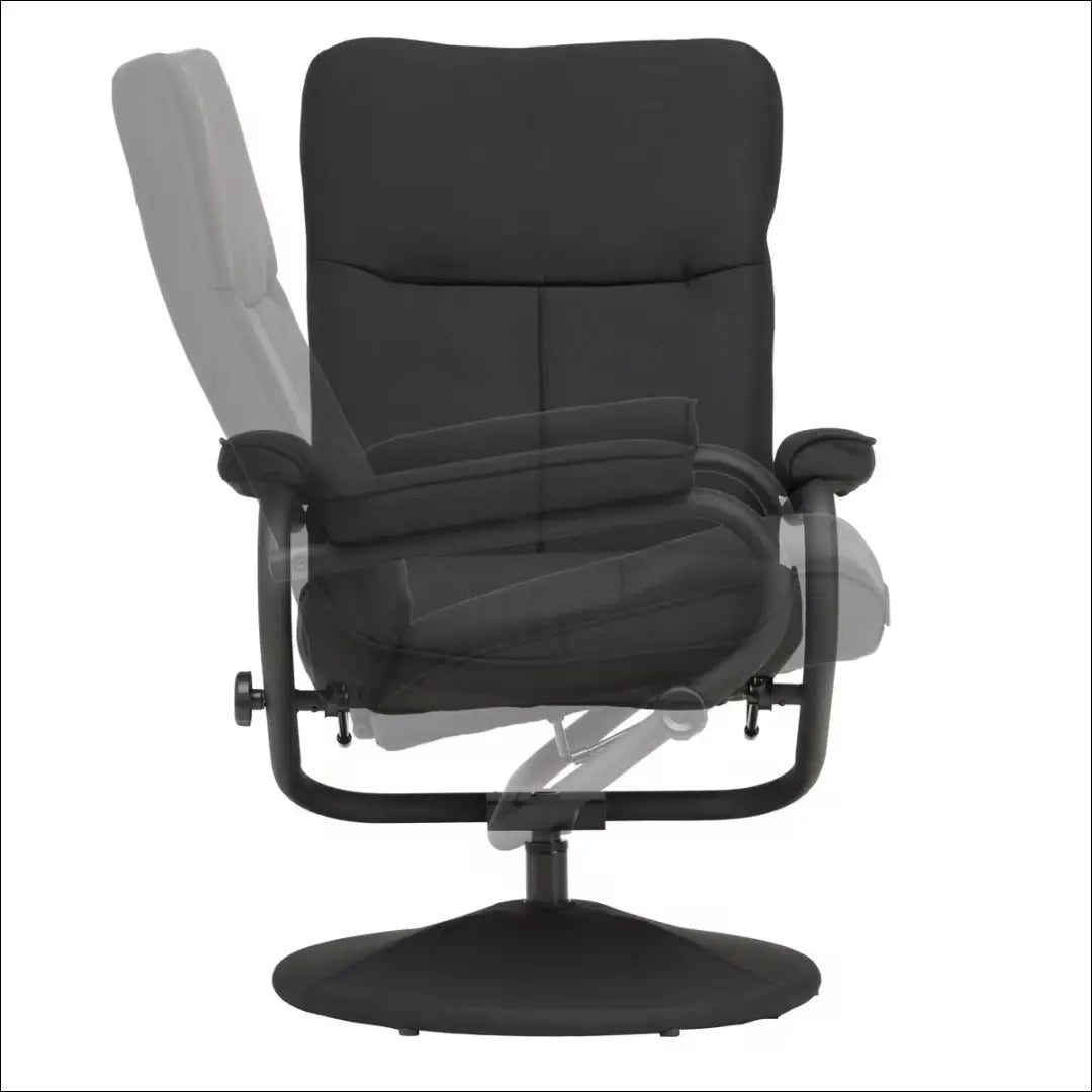 Fotelis su kojų kėdute MI898 - €125 Save 50% 100-200, __label:Pristatymas 1-2 d.d., color-juoda, foteliai,