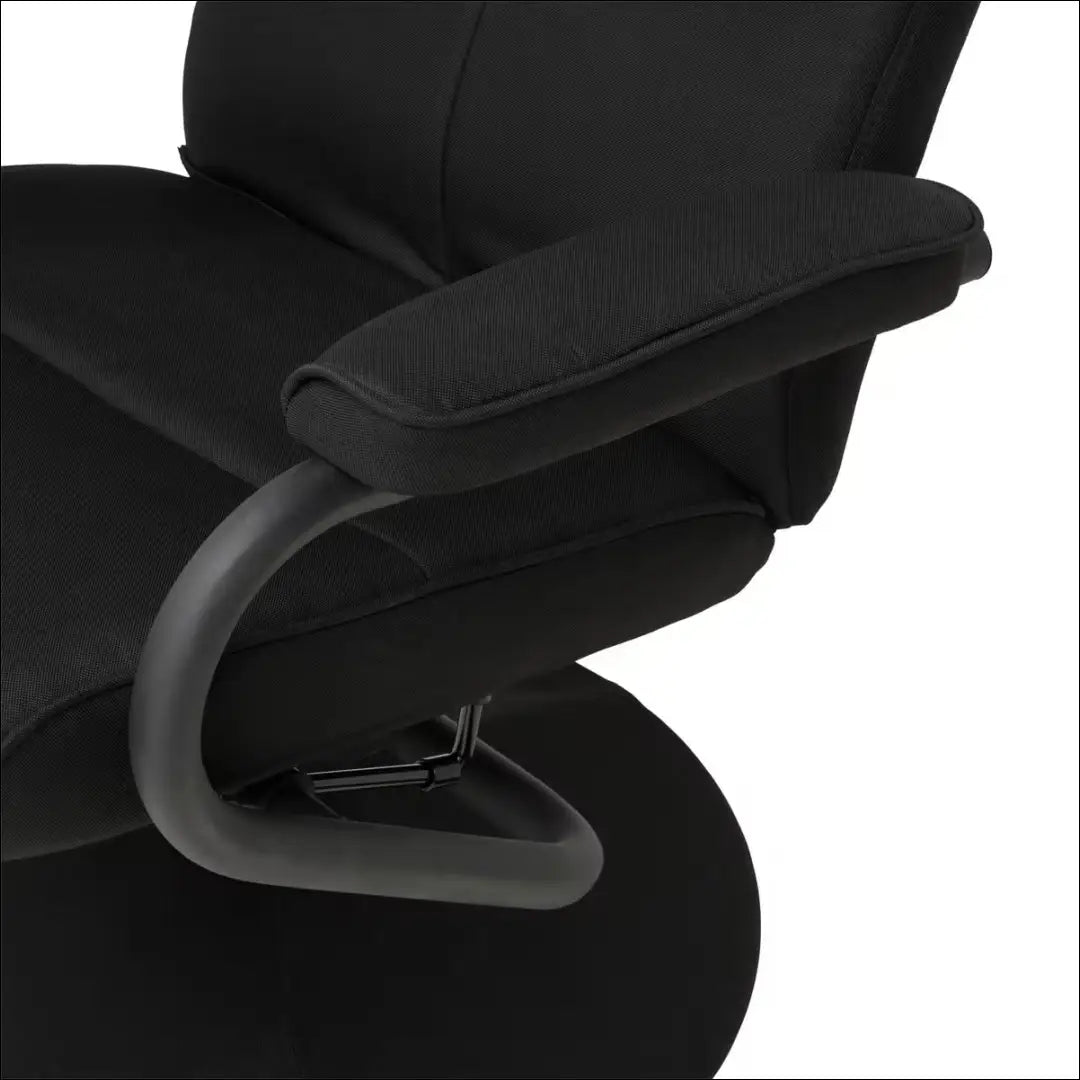 Fotelis su kojų kėdute MI898 - €125 Save 50% 100-200, __label:Pristatymas 1-2 d.d., color-juoda, foteliai,