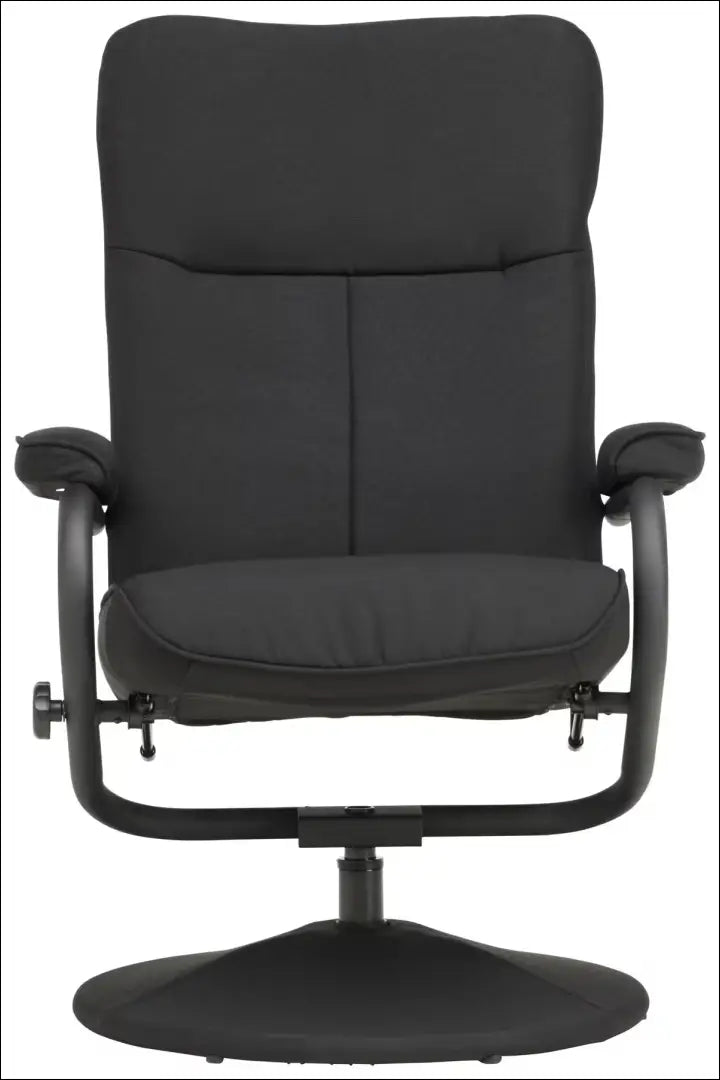 Fotelis su kojų kėdute MI898 - €125 Save 50% 100-200, __label:Pristatymas 1-2 d.d., color-juoda, foteliai,