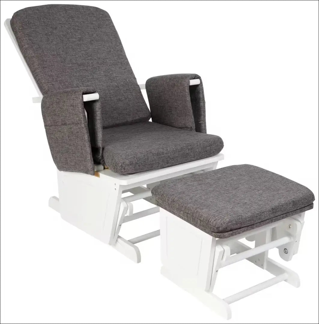 Fotelis su kojų kėdute MI906 - €140 Save 50% 100-200, __label:Pristatymas 1-2 d.d., color-balta, color-pilka, foteliai