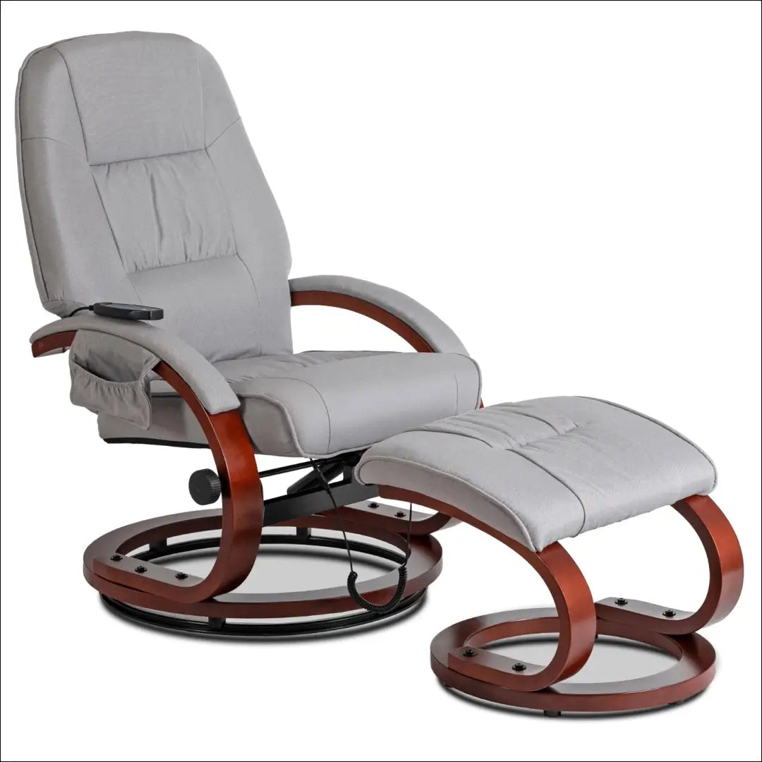 Fotelis su šildymo funkcija audiniu pilkos spalvos TE751 - €277 Save 15% __label:Pristatymas 5-14 d.d., elite,