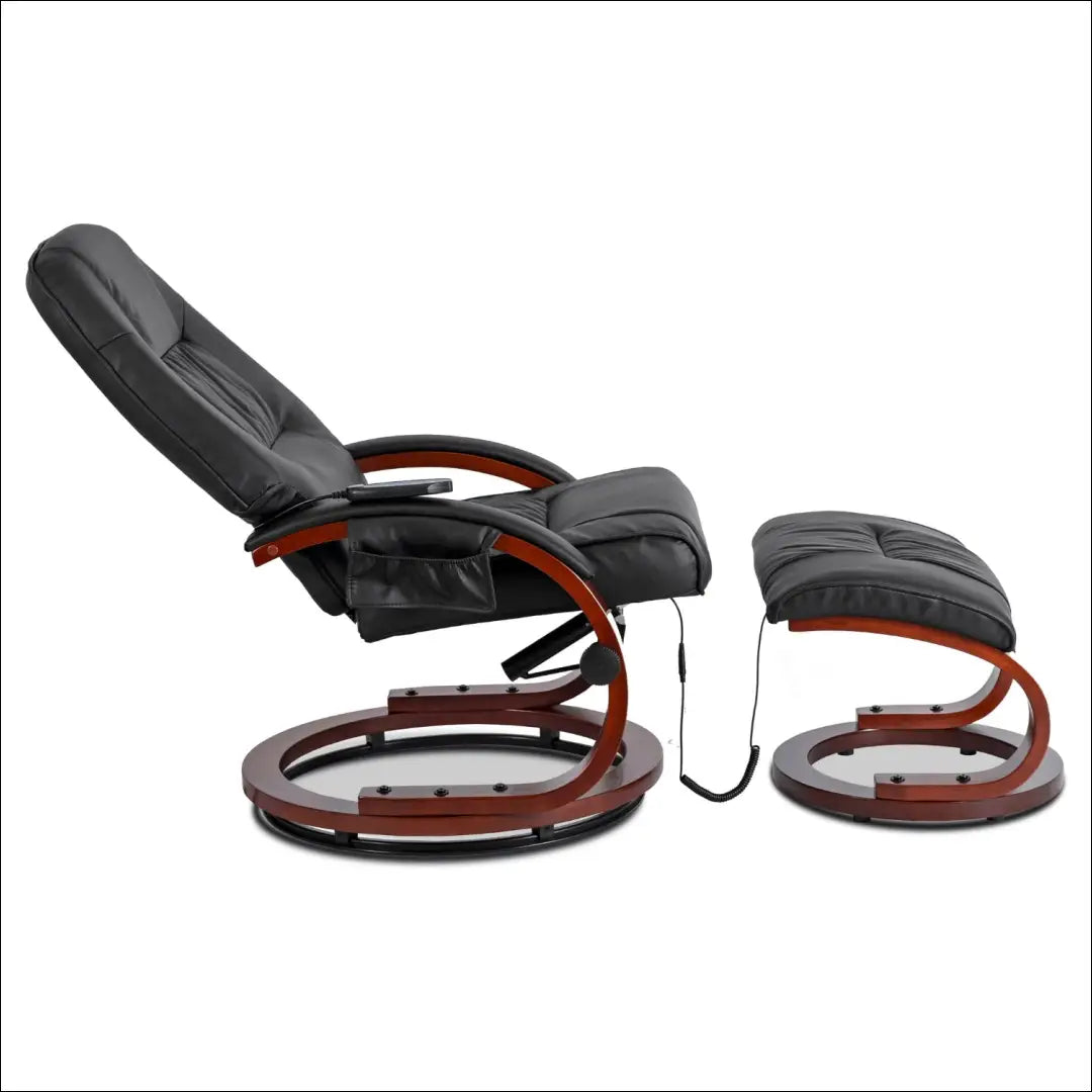 Fotelis su šildymo funkcija iš eko odos juodos spalvos TE749 - €286 Save 15% __label:Pristatymas 5-14 d.d., elite,