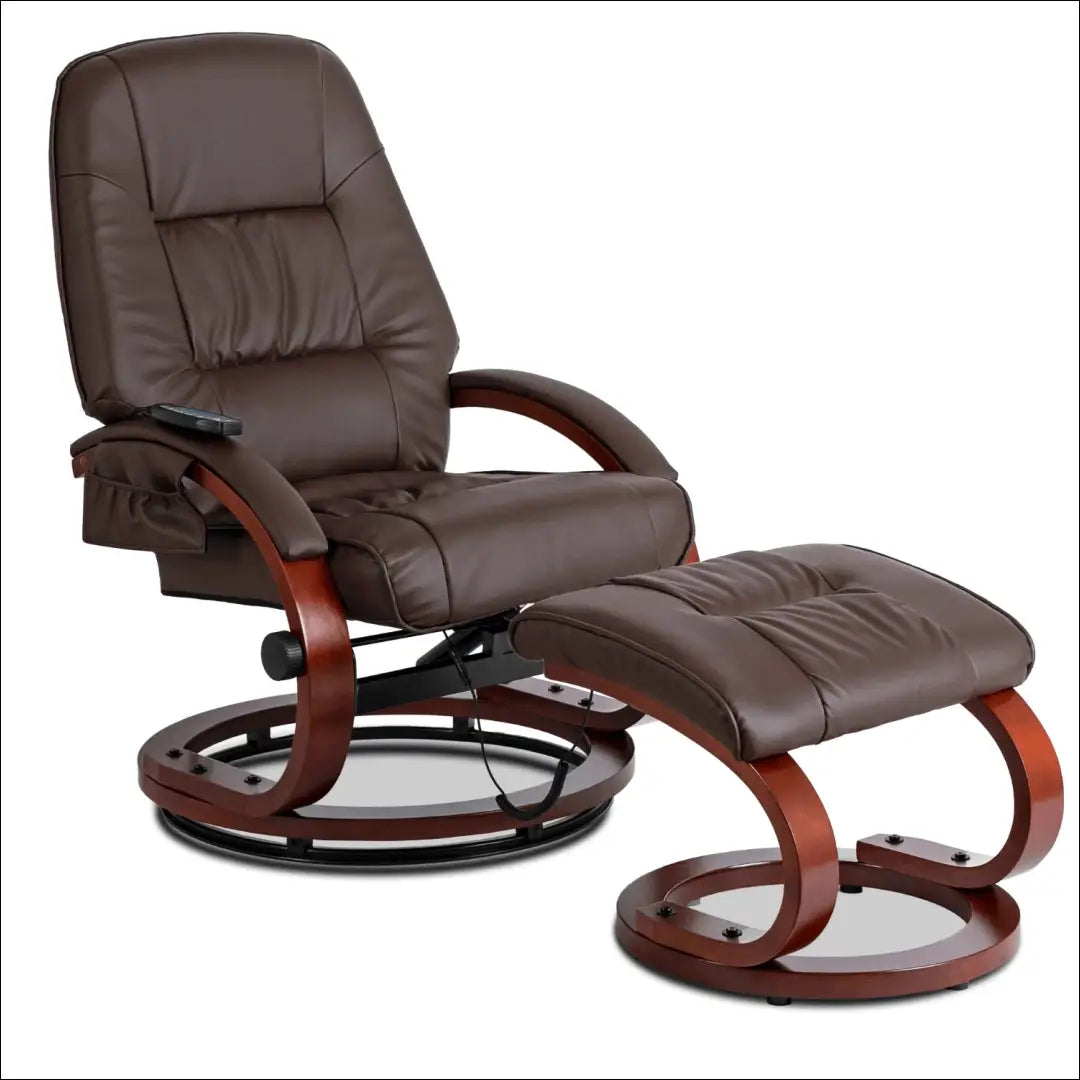 Fotelis su šildymo funkcija iš eko odos rudos spalvos TE748 - €277 Save 15% __label:Pristatymas 5-14 d.d., elite,