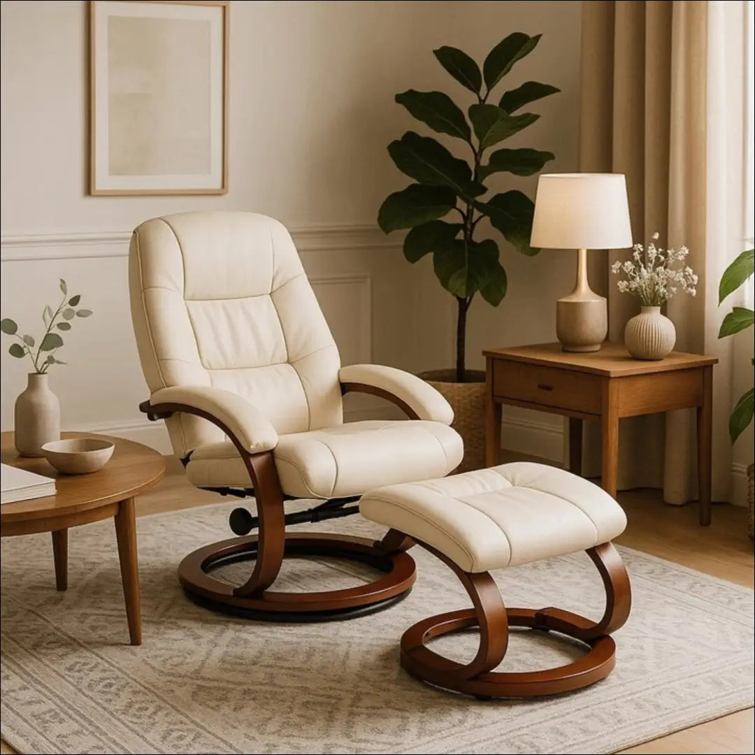 Fotelis su šildymo funkcija iš eko odos smėlio spalvos TE750 - €277 Save 15% __label:Pristatymas 5-14 d.d., elite,