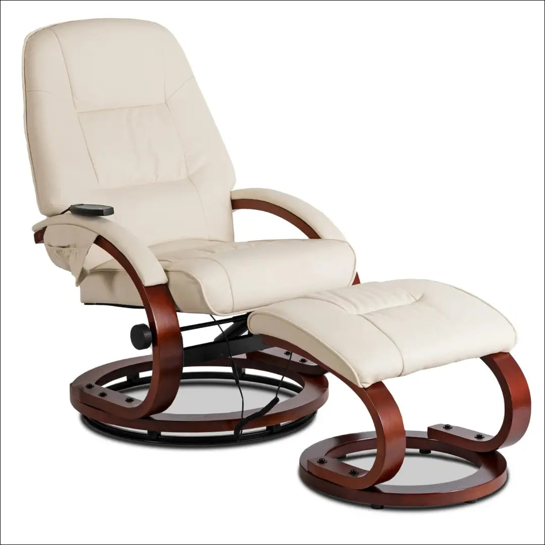 Fotelis su šildymo funkcija iš eko odos smėlio spalvos TE750 - €277 Save 15% __label:Pristatymas 5-14 d.d., elite,