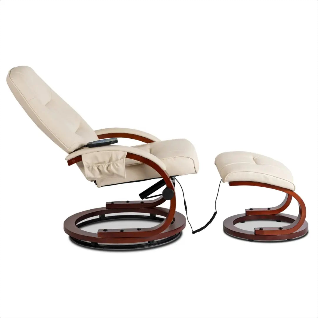 Fotelis su šildymo funkcija iš eko odos smėlio spalvos TE750 - €277 Save 15% __label:Pristatymas 5-14 d.d., elite,