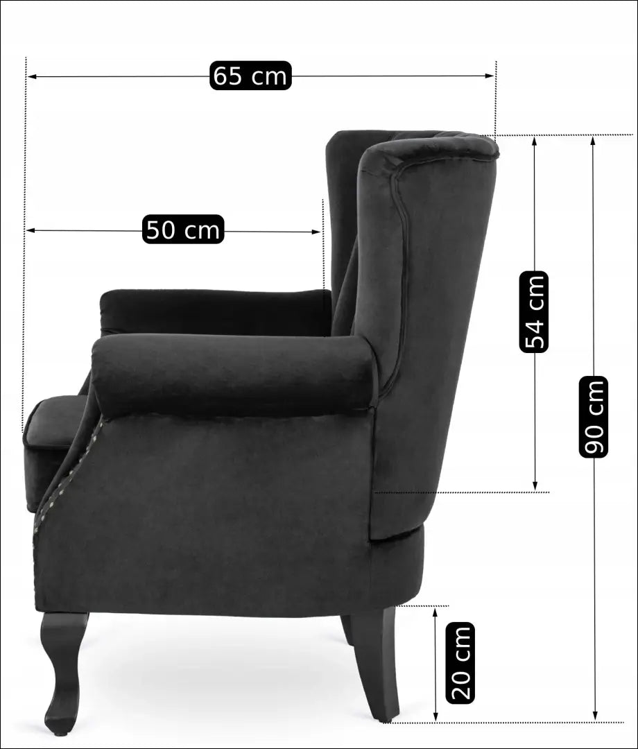 Fotelis su veliūro audiniu juodos spalvos TE141 - €194 Save 15% 100-200, __label:Pristatymas 5-14 d.d., elite, Fotele