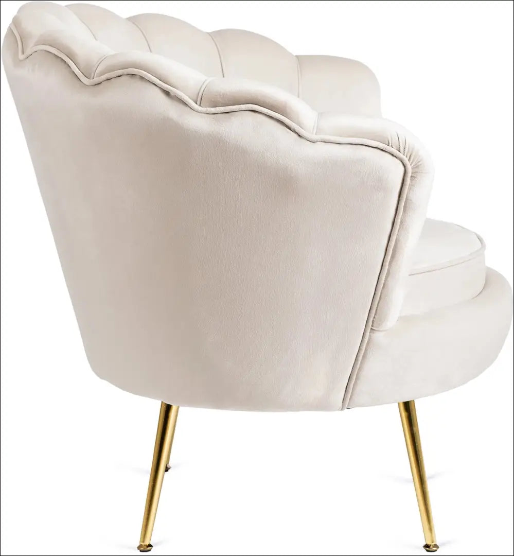 Fotelis su veliūro audiniu kreminės spalvos / smėlio TE209 - €186 Save 15% 100-200, __label:Pristatymas 5-14 d.d.,