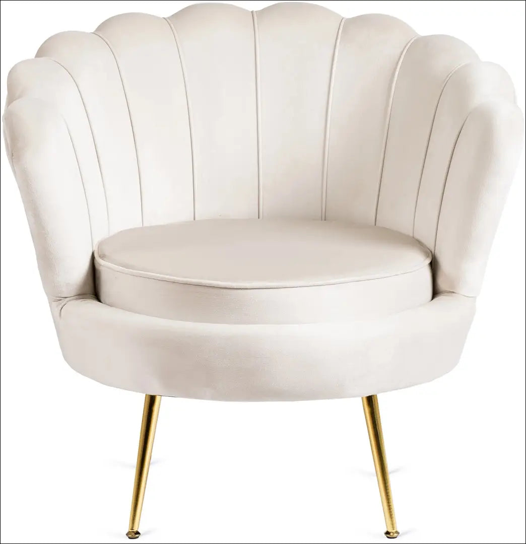 Fotelis su veliūro audiniu kreminės spalvos / smėlio TE209 - €186 Save 15% 100-200, __label:Pristatymas 5-14 d.d.,