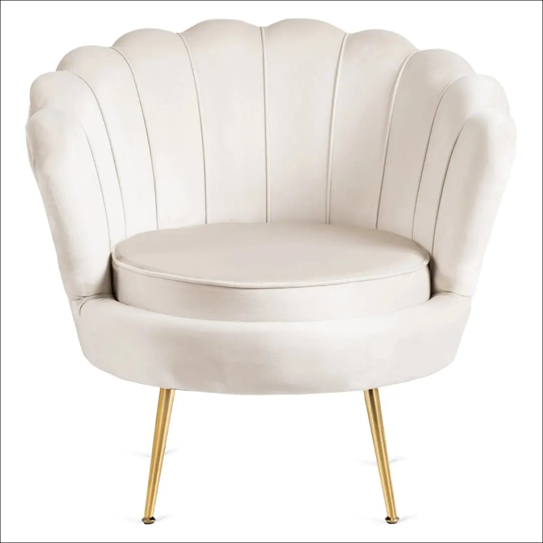 Fotelis su veliūro audiniu kreminės spalvos TE597 - €239 Save 15% __label:Pristatymas 5-14 d.d., elite, over-200,