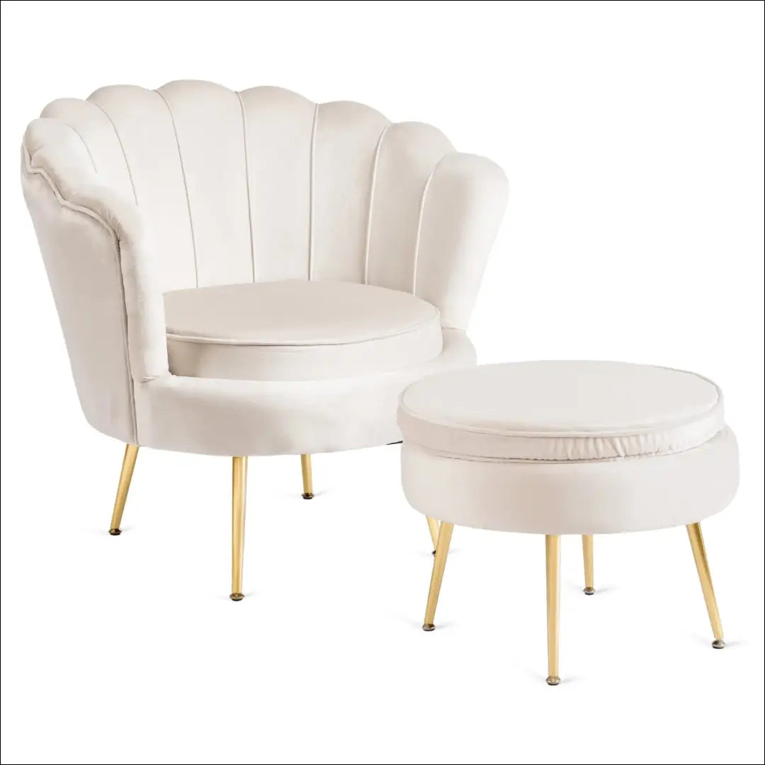 Fotelis su veliūro audiniu kreminės spalvos TE597 - €239 Save 15% __label:Pristatymas 5-14 d.d., elite, over-200,
