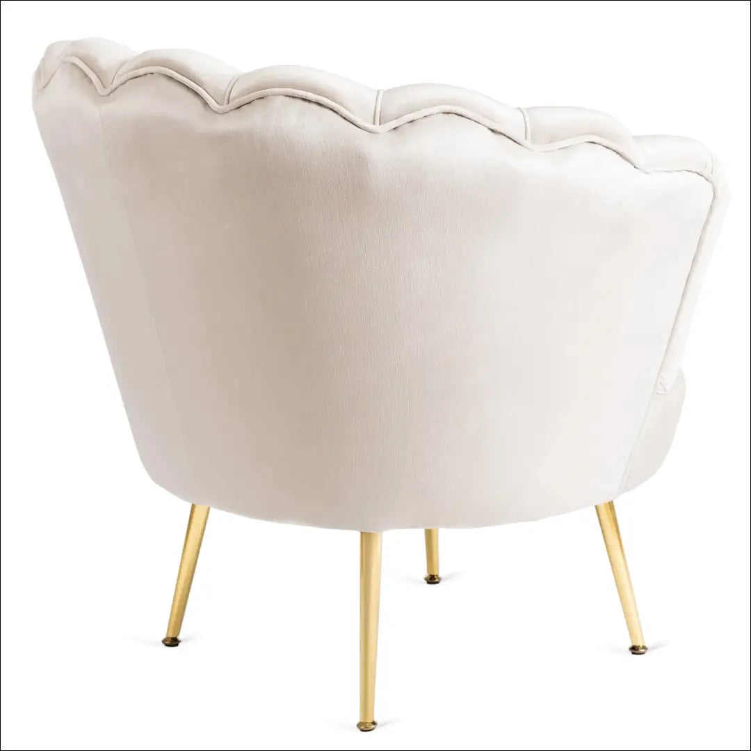Fotelis su veliūro audiniu kreminės spalvos TE597 - €239 Save 15% __label:Pristatymas 5-14 d.d., elite, over-200,