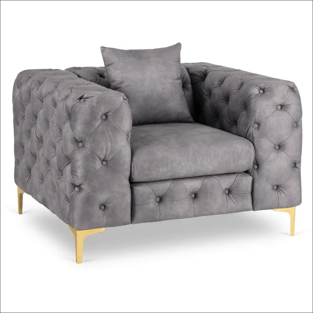 Fotelis su veliūro audiniu pilkos spalvos / juodos TE1066 - €507 Save 15% __label:Pristatymas 5-14 d.d., elite,