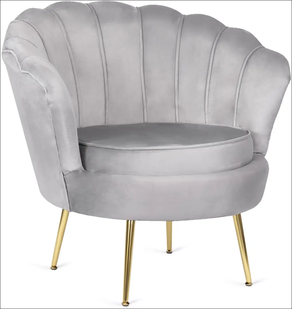Fotelis su veliūro audiniu pilkos spalvos TE112 - €186 Save 15% 100-200, __label:Pristatymas 5-14 d.d., elite,