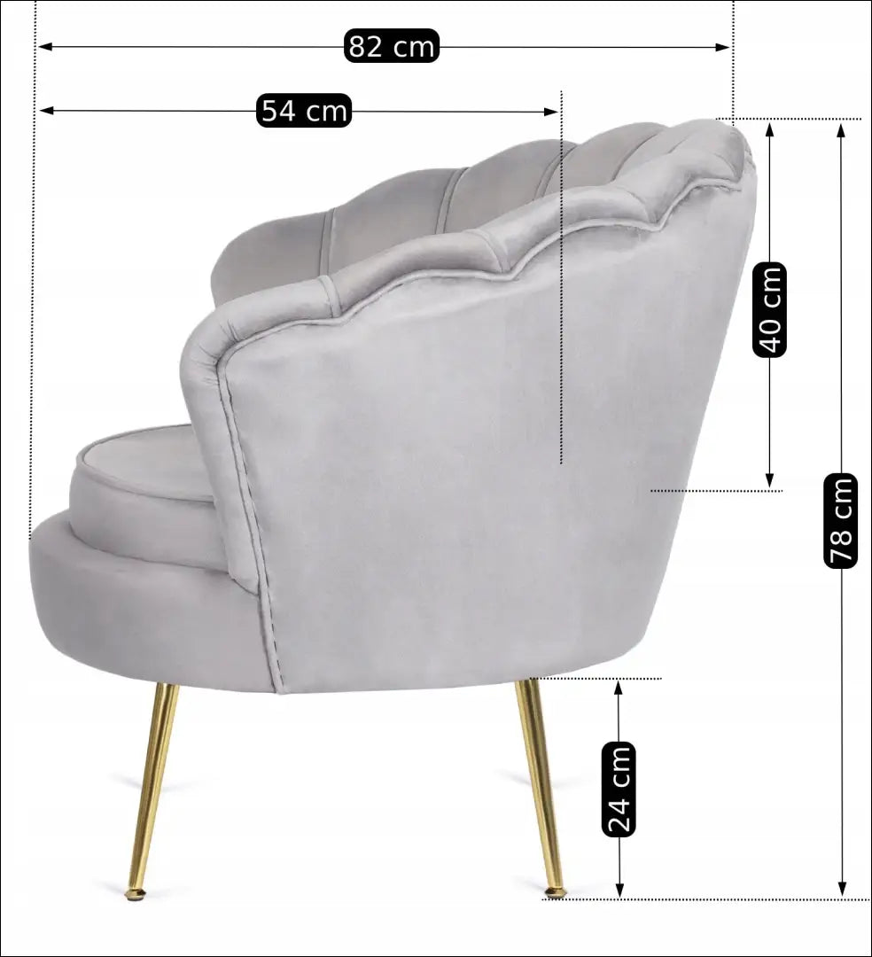 Fotelis su veliūro audiniu pilkos spalvos TE112 - €186 Save 15% 100-200, __label:Pristatymas 5-14 d.d., elite,