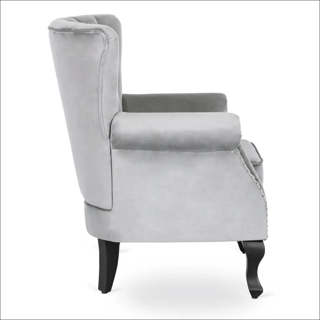 Fotelis su veliūro audiniu pilkos spalvos TE147 - €194 Save 15% 100-200, __label:Pristatymas 5-14 d.d., elite, Fotele