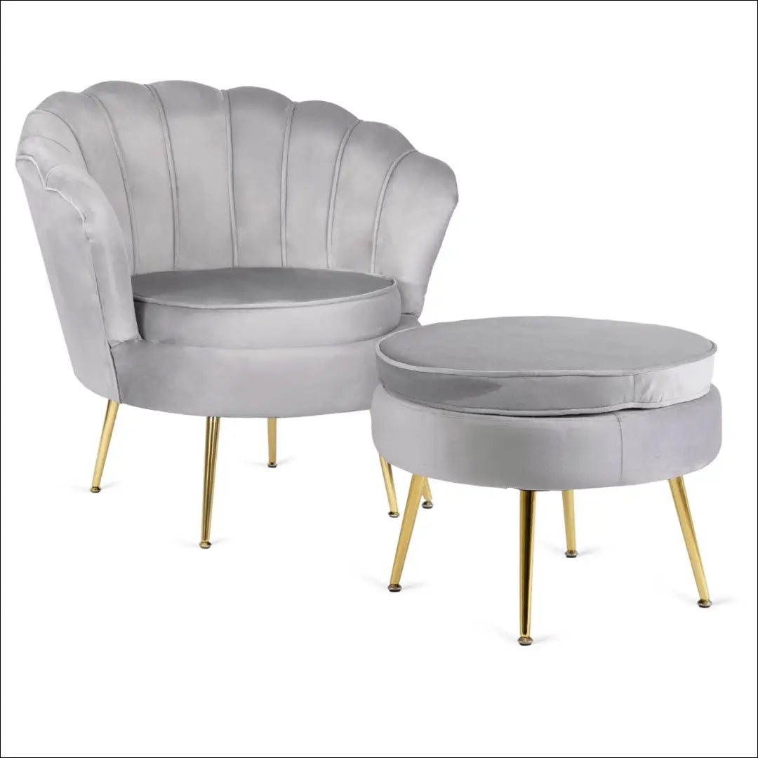 Fotelis su veliūro audiniu pilkos spalvos TE599 - €239 Save 15% __label:Pristatymas 5-14 d.d., elite, over-200,