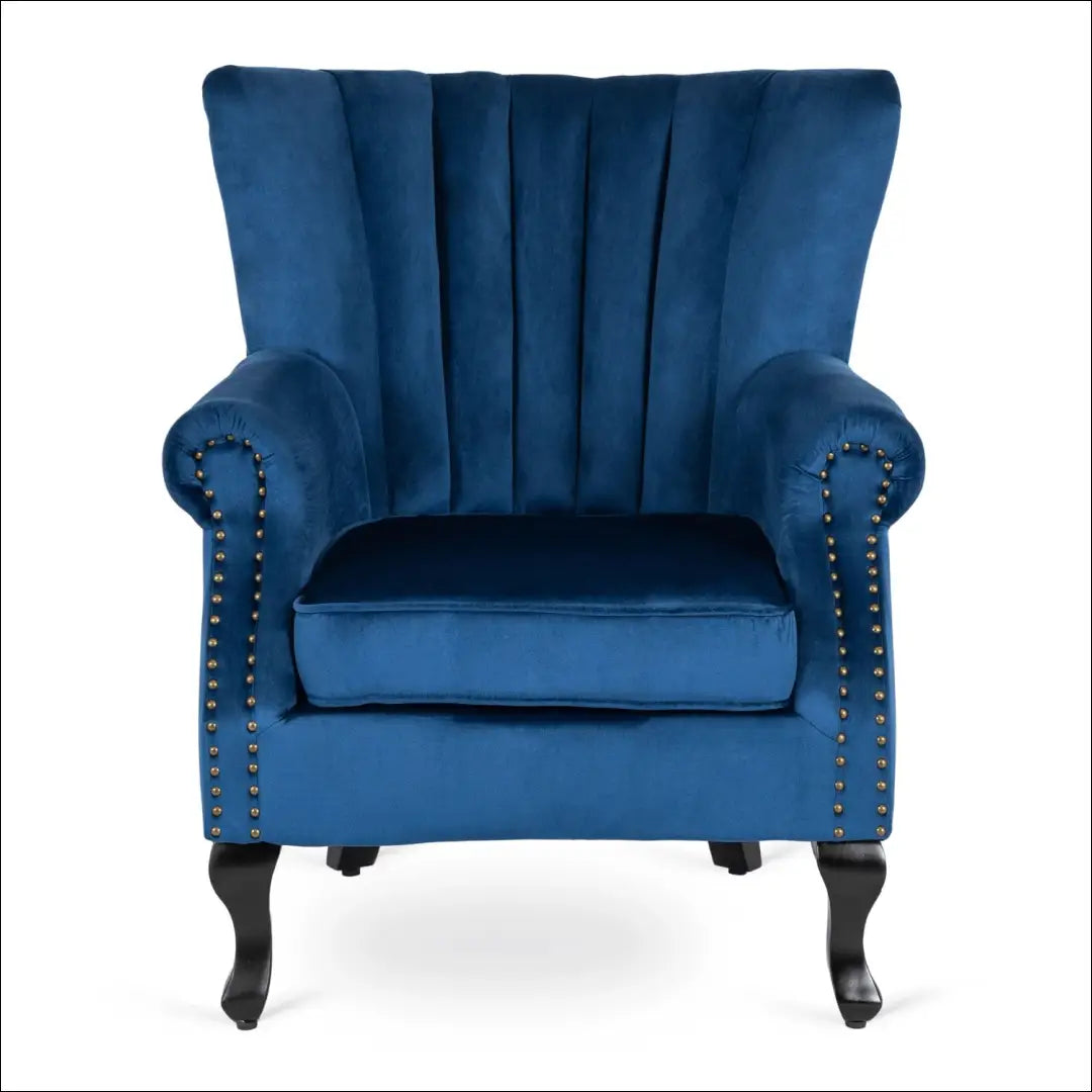 Fotelis su veliūro audiniu tamsiai mėlynos spalvos TE310 - €194 Save 15% 100-200, __label:Pristatymas 5-14 d.d., elite,