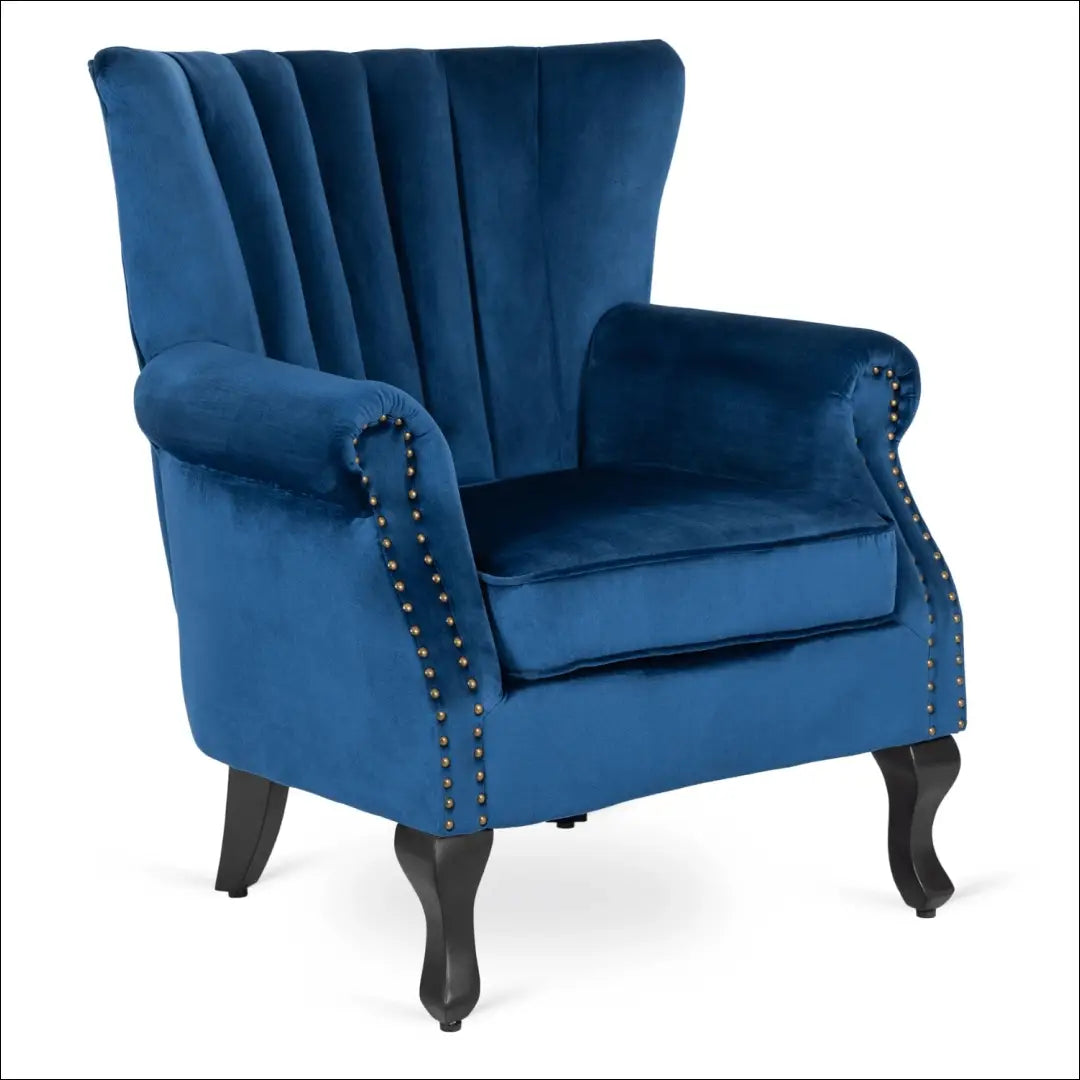 Fotelis su veliūro audiniu tamsiai mėlynos spalvos TE310 - €194 Save 15% 100-200, __label:Pristatymas 5-14 d.d., elite,