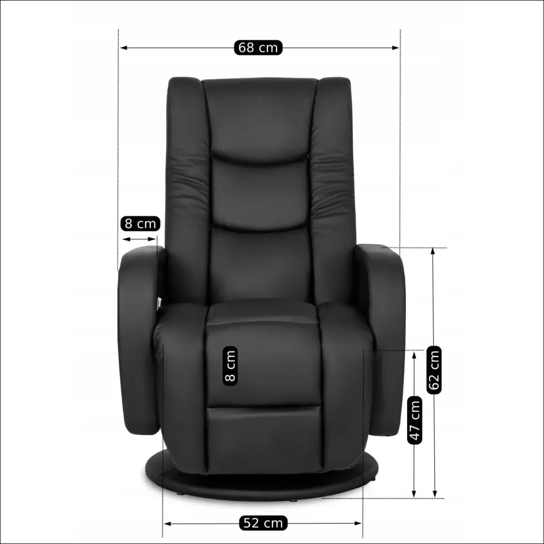 Fotelis sukamas iš eko odos juodos spalvos TE098 - €338 Save 15% __label:Pristatymas 5-14 d.d., elite, Fotele