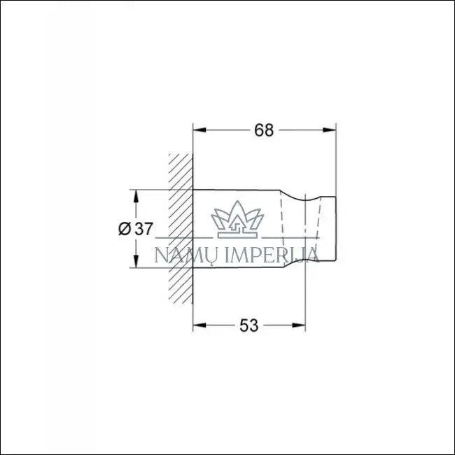 “GROHE” universalus chromuotas sieninis laikiklis KI764 - €9 Save 50% __label:Pristatymas 1-2 d.d., color-sidabrine,