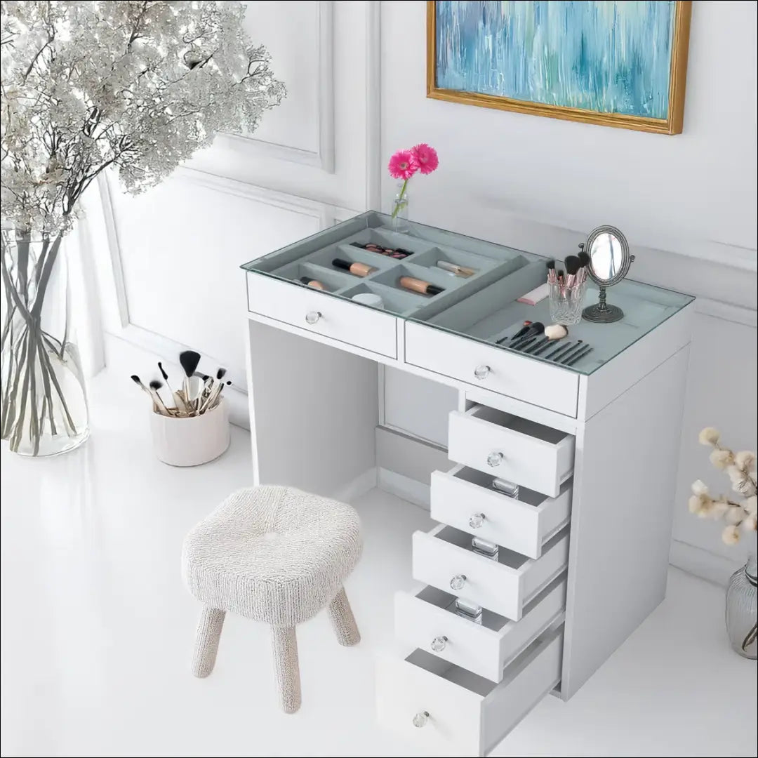 Grožio staliukas KI1155 - €201 Save 55% __label:Pristatymas 1-2 d.d., color-balta, grozio-staliukas, kita, konsoles