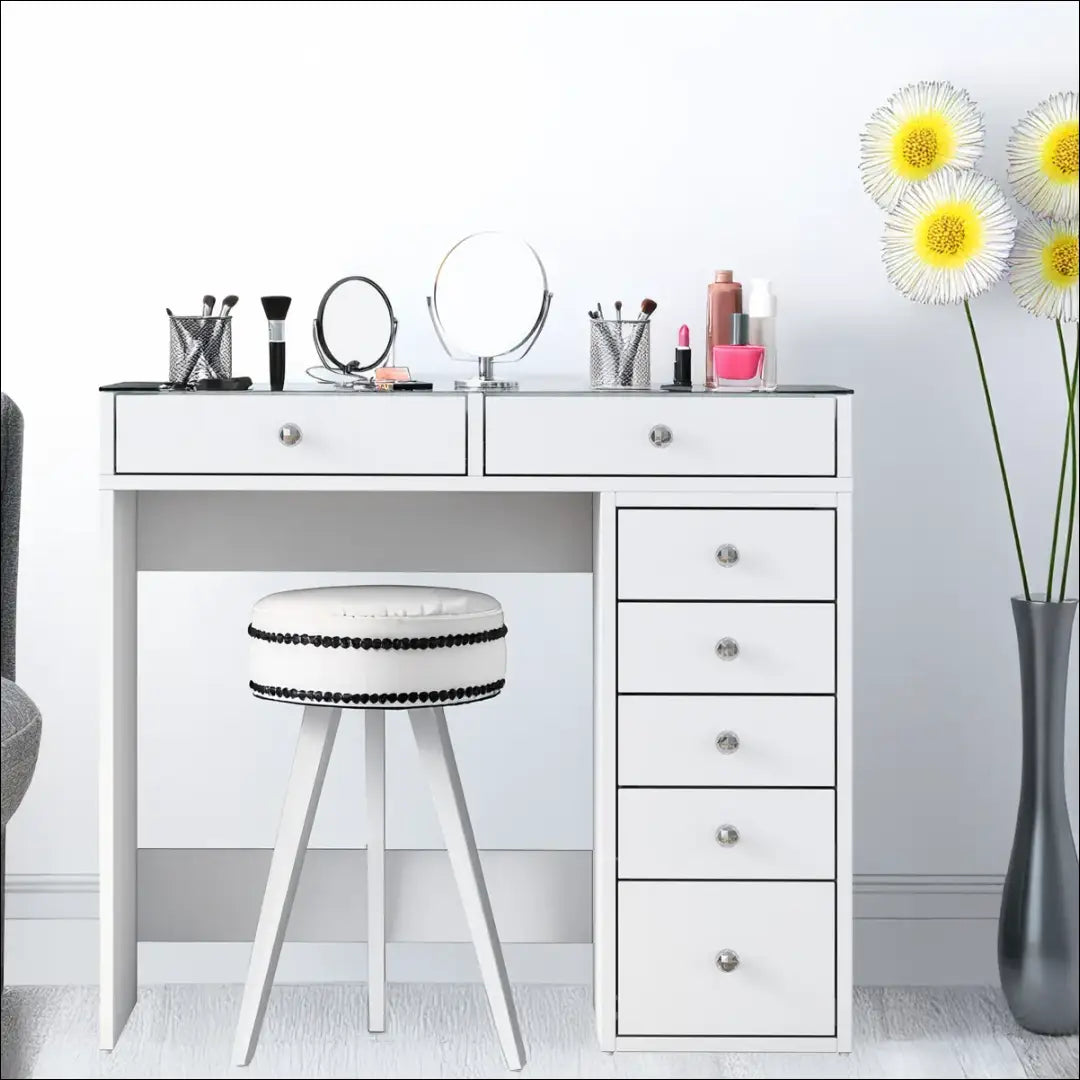 Grožio staliukas KI1155 - €201 Save 55% __label:Pristatymas 1-2 d.d., color-balta, grozio-staliukas, kita, konsoles