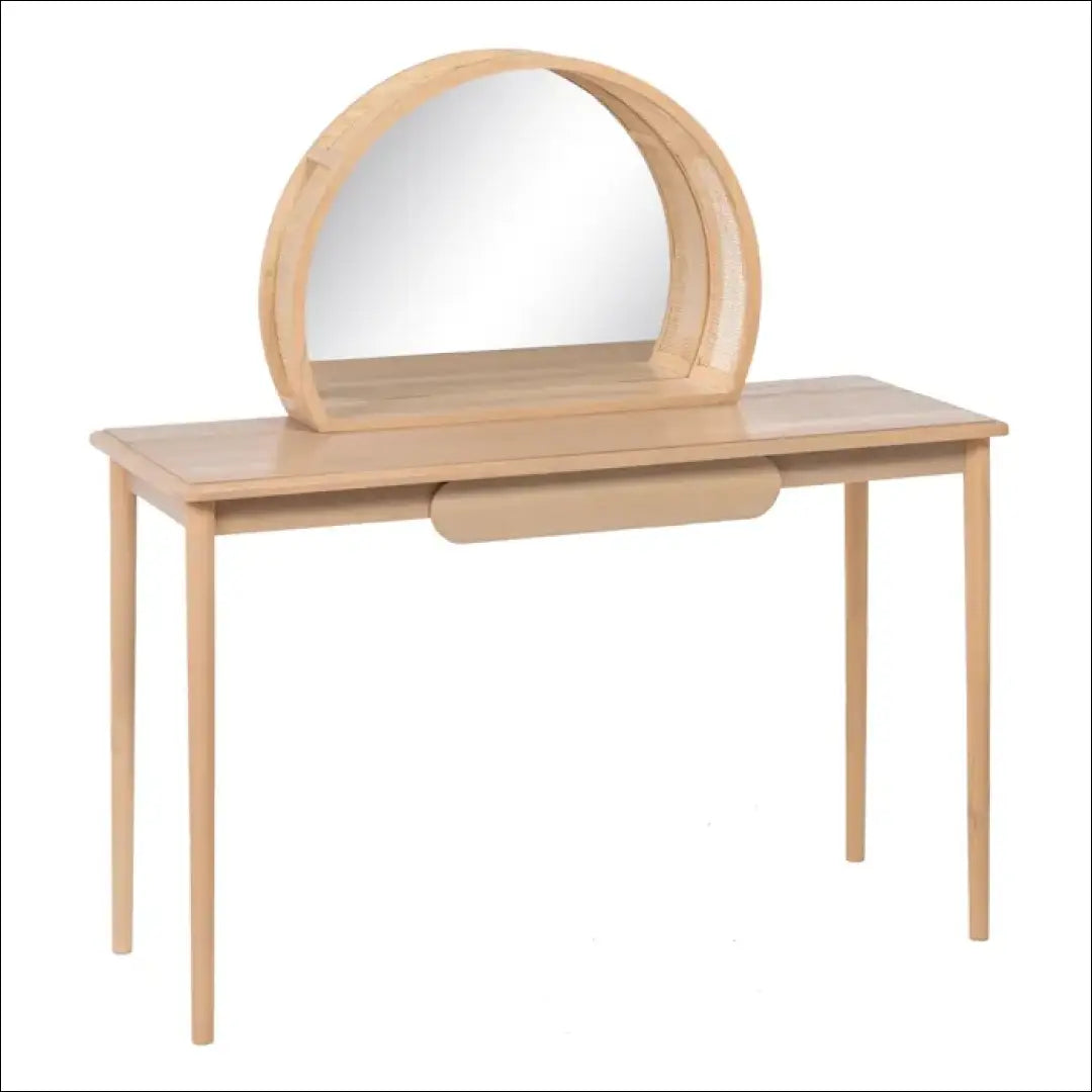 Grožio staliukas su veidrodžiu KI1072 - €149 Save 55% 100-200, __label:Pristatymas 1-2 d.d., color-ruda,