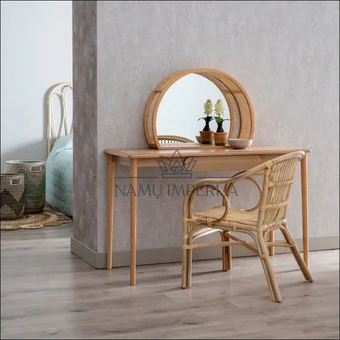 Grožio staliukas su veidrodžiu KI1072 - €149 Save 55% 100-200, __label:Pristatymas 1-2 d.d., color-ruda,