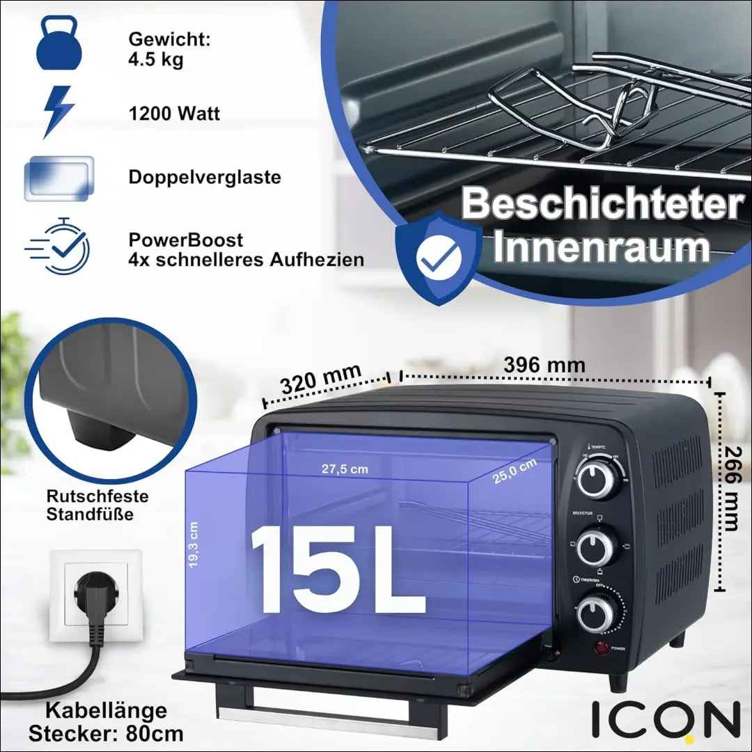 ICQN kompaktiška mini orkaitė SP328 - €34 Save 50% 25-50, __label:Pristatymas 1-2 d.d., color-pilka, elektronika,