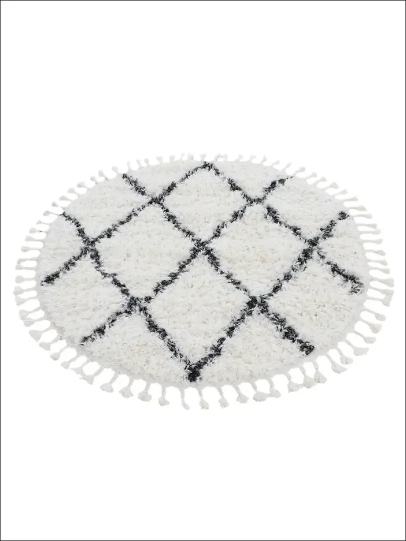 Ilgaplaukis kilimas RU1282 - €190 Save 50% 100-200, __label:Pristatymas 1-2 d.d., apvalus, color-kremas, ilgaplaukiai