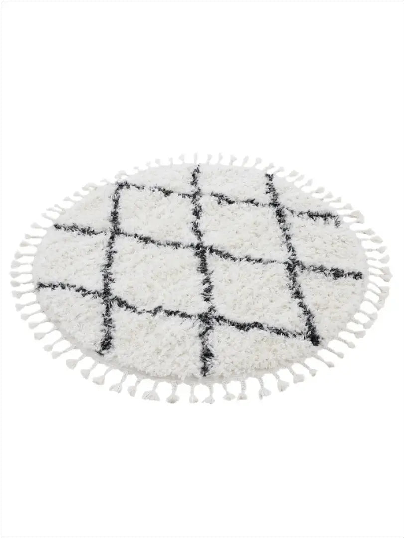 Ilgaplaukis kilimas RU1282 - €190 Save 50% 100-200, __label:Pristatymas 1-2 d.d., apvalus, color-kremas, ilgaplaukiai