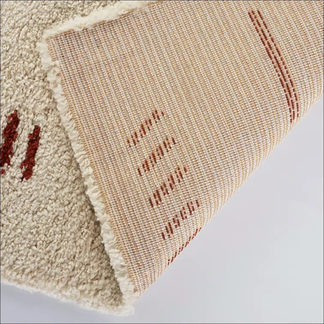 Ilgaplaukis kilimas RU1554 - €70 Save 50% 50-100, __label:Pristatymas 1-2 d.d., apvalus, color-kremas, color-ruda 160