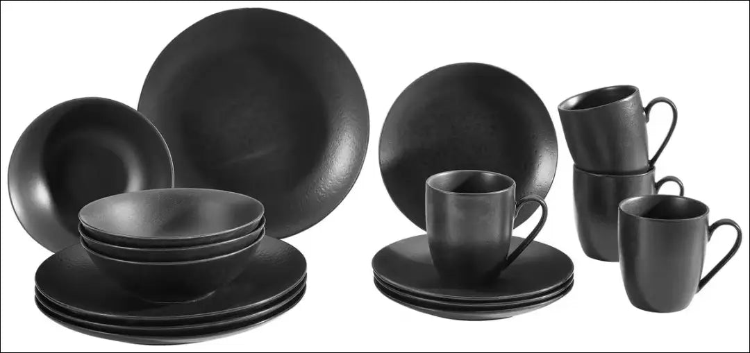Indų komplektas (4 asmenims) DI11362 - €63 Save 50% 50-100, __label:Pristatymas 1-2 d.d., color-juoda, indai,
