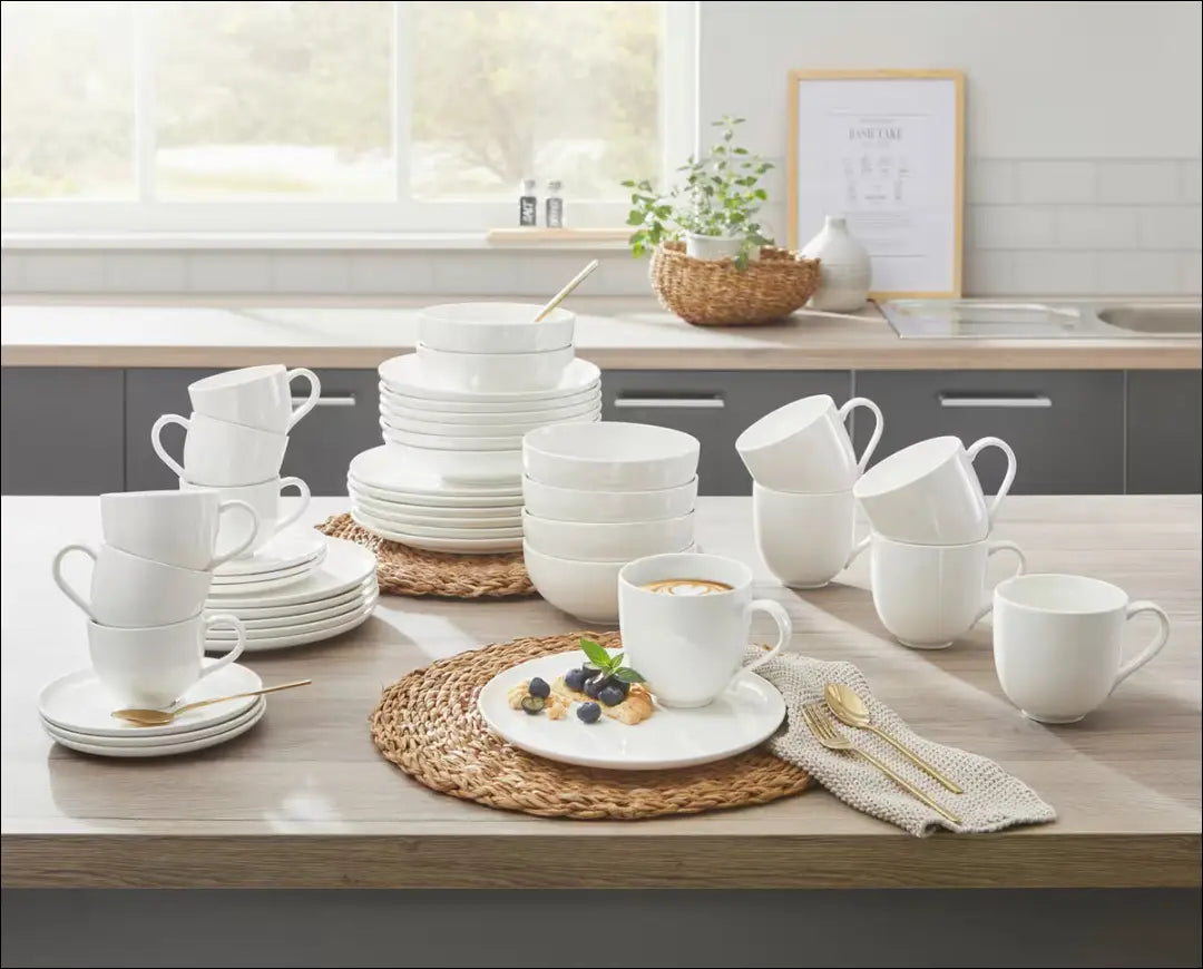 Indų komplektas (6 asmenims) DI11490 - €110 Save 50% 100-200, __label:Pristatymas 1-2 d.d., color-balta, indai,