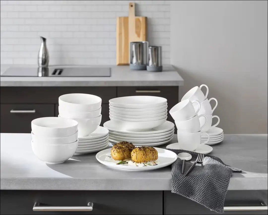Indų komplektas (6 asmenims) DI11490 - €110 Save 50% 100-200, __label:Pristatymas 1-2 d.d., color-balta, indai,