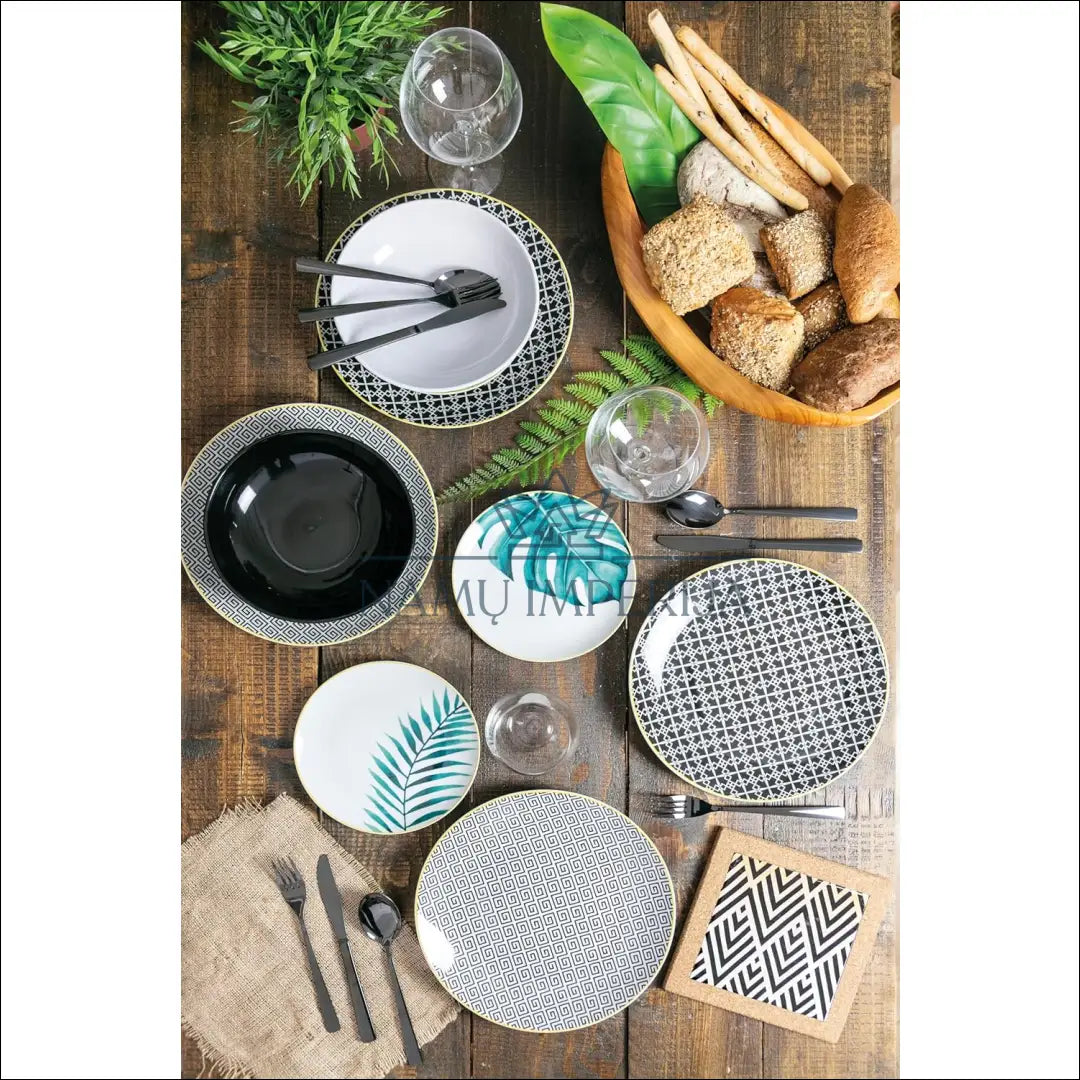 Indų komplektas (6 asmenims) DI9949 €80 Save 50% 50 100, __label:Pristatymas 1 2 d.d., color balta, geltona, juoda €50
