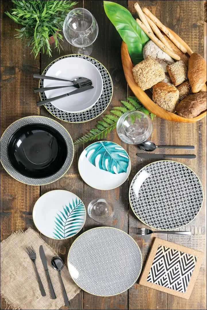 Indų komplektas (6 asmenims) DI9949 - €80 Save 50% 50-100, __label:Pristatymas 1-2 d.d., color-balta, color-geltona,