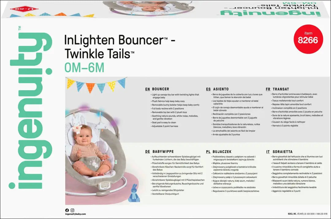 „InLighten Bouncer™“ kūdikio sūpynės DI12488 - €44 Save 50% 25-50, __label:Pristatymas 1-2 d.d., kita, vaiku-kambarys,