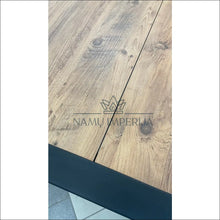 Įkelti vaizdą į galerijos rodinį, Išplečiamas valgomojo stalas VI590 - €288 Save 55% color-juoda, color-ruda, material-mediena, material-metalas,
