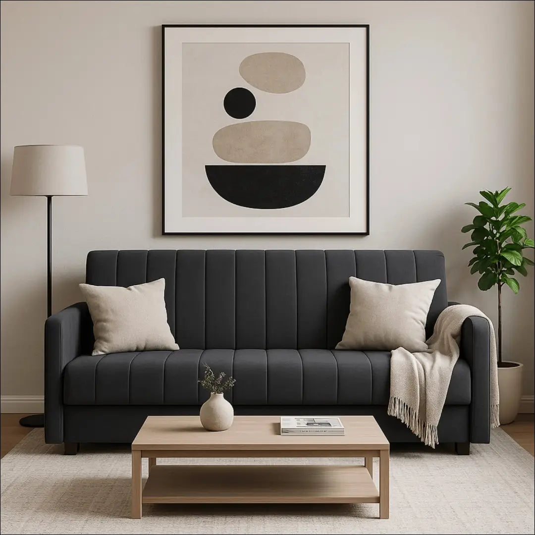 Išskleidžiama sofa su audiniu pilkos spalvos TE273 - €645 Save 15% __label:Pristatymas 5-14 d.d., elite, over-200,