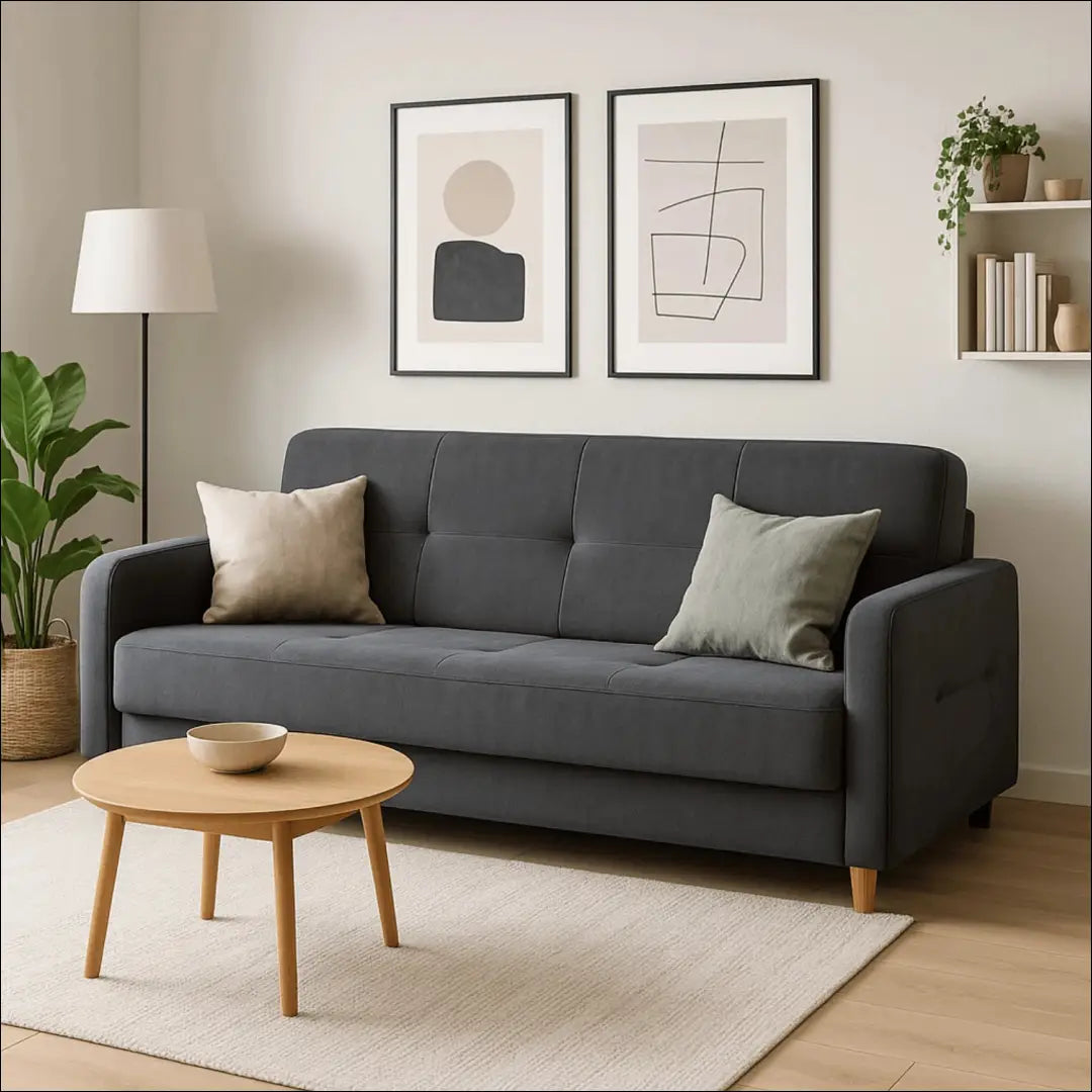 Išskleidžiama sofa su audiniu pilkos spalvos TE439 - €684 Save 15% __label:Pristatymas 5-14 d.d., elite, over-200,