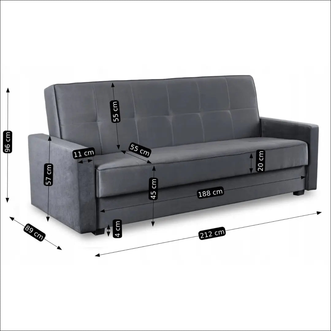 Išskleidžiama sofa su audiniu pilkos spalvos TE446 - €858 Save 15% __label:Pristatymas 5-14 d.d., elite, over-200,